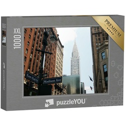 puzzleYOU Puzzle Puzzle 1000 Teile XXL „Straßenansicht des Chrisler-Gebäudes in New Yor, 1000 Puzzleteile, puzzleYOU-Kollektionen Amerika