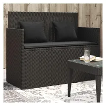 vidaXL Gartenbank 112 x 53 x 91 cm Schwarz