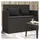 vidaXL Gartenbank 112 x 53 x 91 cm Schwarz