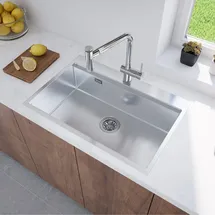 Evineo m30 rechts Einbau Edelstahl 700 x 475 mm Handbetätigung