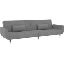 vidaXL Schlafsofa 2-Sitzer mit 2 Kissen Hellgrau Samt