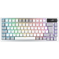 Asus ROG Azoth White Gaming-Tastatur (QWERTZ, RGB-LED, Mechanisch, USB, Bluetooth, Funk, ergonomisches Design) weiß