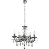 GLOBO Kronleuchter 5-flg. LED 44 cm silber