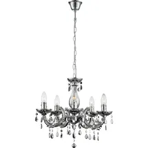 GLOBO Kronleuchter 5-flg. LED 44 cm silber