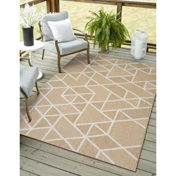 Teppich "Miller Lagerräumung", beige, B:200cm H:8mm L:300cm, Polypropylen, MYFLAIR MÖBEL & ACCESSOIRES, Teppiche, Wendeteppich, modernes Design, Outdoor geeignet, Balkon, Terrasse