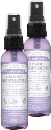 Dr Bronners Hygienespray Bio Hand Lavendel 60 ml 2er Pack