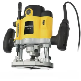 Powerplus POWX093 1500 W inkl. Aufbewahrungskoffer Parallelführung, Staubabsaugung, 12-teiliges Fräs-Set