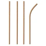 NEU Trinkhalme Pure aus Papier, flexibel, Ø 6 mm, 20 cm, 100 Stück, Braun