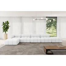 altdecor Modulares Sofa Ecksofa in L-Form - Kerru-L3 - 475x190x70 cm Weiß universal, links/rechts Corner modular Sofa Eckcouch Couch Wohnlandschaf... - Weiß