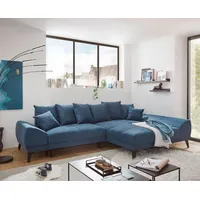 Stella Trading Ecksofa Dunkelblau - 310x185 cm