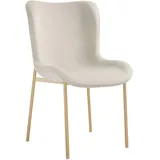 Tectake tectake® Polsterstuhl, ergonomische Form mit hoher Rückenlehne, bodenschonende Kunststoffkappen, 54 x 62 x 90 cm
