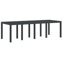VidaXL Gartentisch Anthrazit 250x100x73 cm Poly Rattan