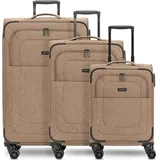 Redolz Essentials 12 Koffer-Set 3-tlg. braun/coffee