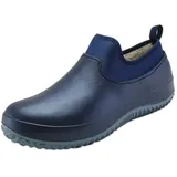 ticticlily Unisex Gummistiefel Gartenschuhe rutschfest Küchenschuhe Regenstiefel Wasserdicht Arbeitsschuhe Gummischuh Clogs Gefüttert Damen Winterclogs Herren A Blau 46 EU - 46 EU