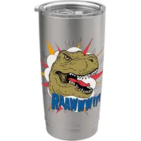 Dino Dinosaurier Rawr T-Rex Comic Tyrannosaurus Rex Kostüm Doppelwandiger Edelstahl-Thermobecher