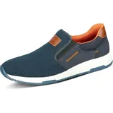 Rieker Slip-On Sneaker, Casual Slipper, Freizeitschuh, Schlupfschuh mit Kontrastnaht Rieker blau