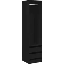 vidaXL Kleiderschrank mit Schubladen 50x50x200 schwarz