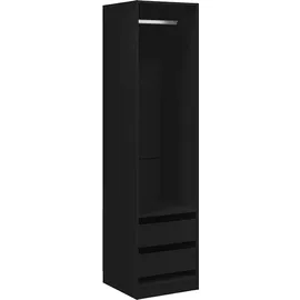vidaXL Kleiderschrank mit Schubladen 50x50x200 schwarz