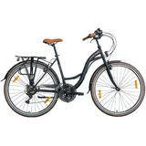 26 Zoll Luchs Feline Cityrad Hollandrad Citybike Trekkingrad Damen Fahrrad Black