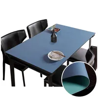 CIEEIN CIEHT PU Tischdecke Tischmatte Schreibtisch Tischfolie Schutzfolie Tischfoli Tischschutz Matte Wasserdicht Dark Blau+Grün 70 * 140cm
