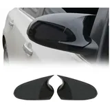 Omac Spiegelkappen Spiegelabdeckung kompatibel mit Opel Astra 2010-2015 ABS Schwarz Glanz 2tlg