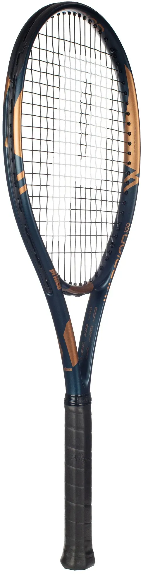 Prince Tennisschläger Warrior 100in/265g/Jugend/Freizeit 2023 blaugrau/bronzebraun - besaitet -