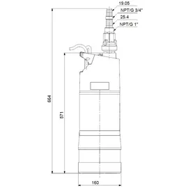 Grundfos SBA 3-45 A Zisternenpumpe 230V 50Hz mit Schuko