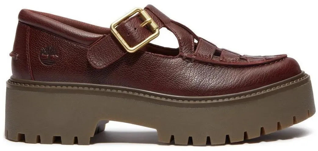 Timberland Womens Buckle Shoe burgundy full grain 11 Wide Fit