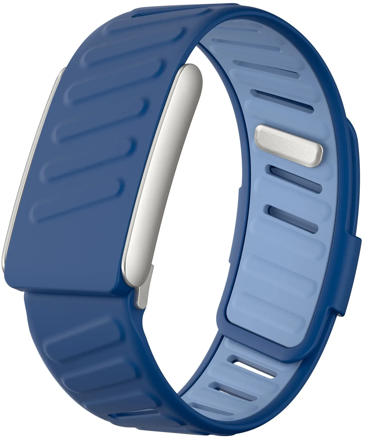 Strap-it Whoop 5.0 Armband Silikon 'Sport' für Whoop 5.0 - Duo Blau - Druckknopf Verschluss