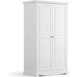 Kleiderschrank Schlafzimmer, Massivholz In Weiß Bormio-163
