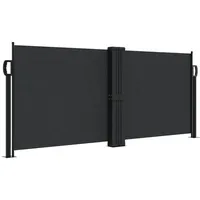 vidaXL Seitenmarkise Ausziehbar Schwarz 100x1000 cm