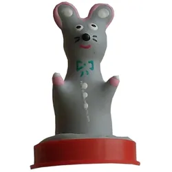 Scherzkondom «Herr Maus»: Handbemaltes Design, Latex (1 Stück) 1 St