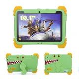 10.1 Zoll Andriod 13 Tablet für Kinder mit Hülle, 4GB RAM 64GB ROM Kinder Tablet, 6000mAh 1280 * 800 HD Augenschutz Touchscreen WiFi Bildungsgeschenke Tablets für Kinder Grün