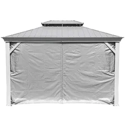 Sojag Vorhänge inkl. Clips für Pavillon Messina 1216 Vorhänge inkl. Clips | Taupe
