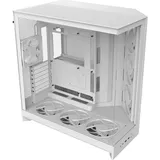 NZXT H9 Flow RGB+ (2025) All White Midi Tower ATX Gaming Gehäuse weiß mit Glasfenster