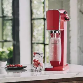 Sodastream Art mandarin red + Kunststoffflasche + CO2-Zylinder