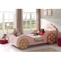 Kutschenbett Autobett Matratze 90x200 Car Kinderbett Prinzessin rosa Märchen