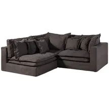 MASSIVMOEBEL24.DE Ecksofa 238x234x90 dunkelgrau SYLT