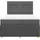 vidaXL Boxspringbett mit Matratze Dunkelgrau 140x200 cm Stoff
