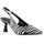 VAN HILL Damen Slingpumps Stiletto Basic Klassisch Schuhe 216260 Schwarz Weiss Zebra 36 - 36 EU