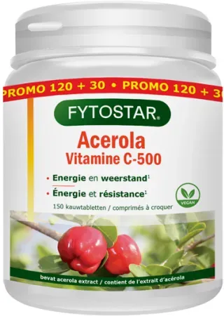 Fytostar Acerola C-500 Vitamine C 150 Kautabletten
