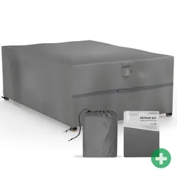 SANZARO Abdeckung winterfest Sitzgruppe Schutzhülle Abdeckhaube 600D    230 x 165 x 80 cm230 x 165 x 80 cm (BxTxH)