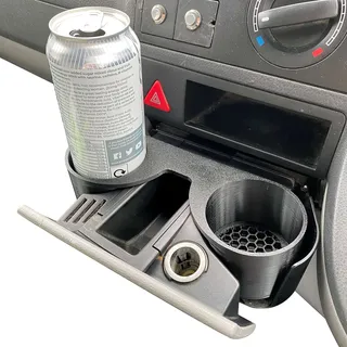 Getränkehalter-Einlage für T5 T5.1 Transporter für Mittelkonsolen-Ablage: Grau