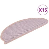 vidaXL Treppenmatten Selbstklebend Sisal-Optik 15 Stk. 56x17x3 cm Rot