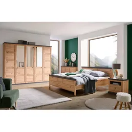 hom'in Drehtürenschrank Benton 255 x 209 x 60 cm Dunkelgrau/Eiche
