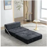 OKWISH Sofa Modulares Klappsofa, Futon-Schlafsessel,abnehmbares Rückenkissen für Wohnzimmer 1 Teile grau