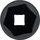 BGS Kraft-Steckschlüssel-Einsatz Sechskant, tief 7236, Antrieb Innenvierkant 12,5 mm (1/2"), SW 36 mm