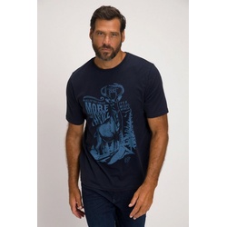 JP1880 T-Shirt T-Shirt Tracht Vintage Look XL Print Halbarm blau XXL