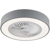 TIXBYGO Deckenventilator mit LED-Licht Deckenventilator mit Fernbedienung Semi Flush Mount Beleuchtung Deckenventilatoren Deckenleuchten 22 Zoll Grau