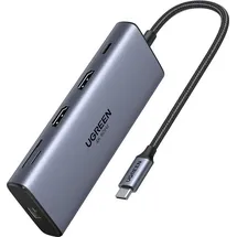 UGREEN Hub 10-in-1 USB-C 2HDMI 4K60Hz 2USB-C3.2 USB-A3.2 USB-A3.0 RJ45 SD TF PD100W